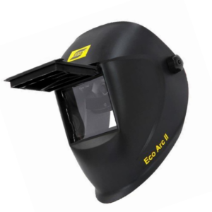 ESAB Eco Arc-II Passive Flip Up Arc Welding Helmet, Light Weight Poly-Propylene Shell, Supplied with Durable Nylon Head Gear, Viewing area 83mmx108mm