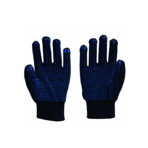 Cotton Knitted Dotted Gloves - Hand Protection, Highly Durable - MOQ 24 Pairs